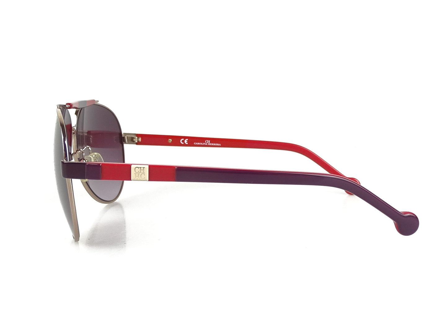 Carolina Herrera Aviator Style Red & Raisin Frame Sunglasses SHE031 Sunglasses Carolina Herrera