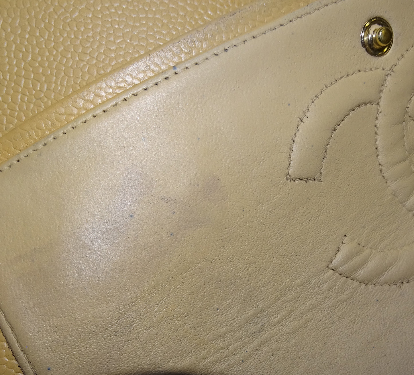 Chanel Classic Medium Double Flap Beige Caviar GH 2005/06