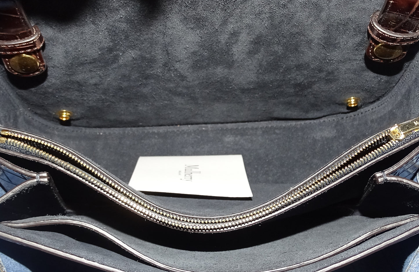 Mulberry Sellwood Brown Croc Leather GH