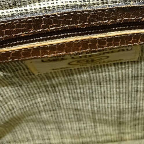 Chesneau Vintage Snake Print Clutch With Strap