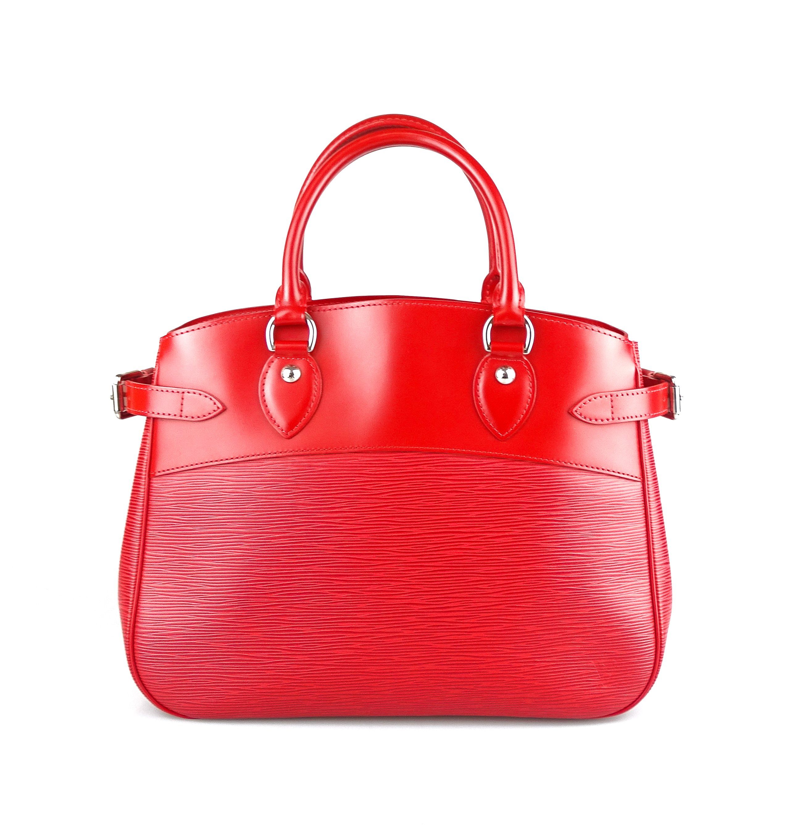Louis Vuitton Passy Epi Leather MM Tote Red Shoulder Bag