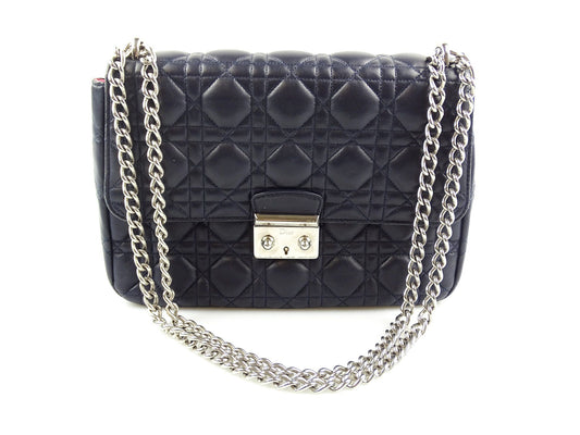 Dior Cannage Large Navy Miss Dior Flap Chain Bag Bags Dior 