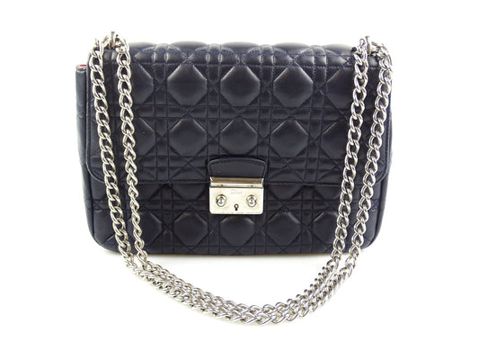Dior Cannage Large Navy Miss Dior Flap Chain Bag Bags Dior