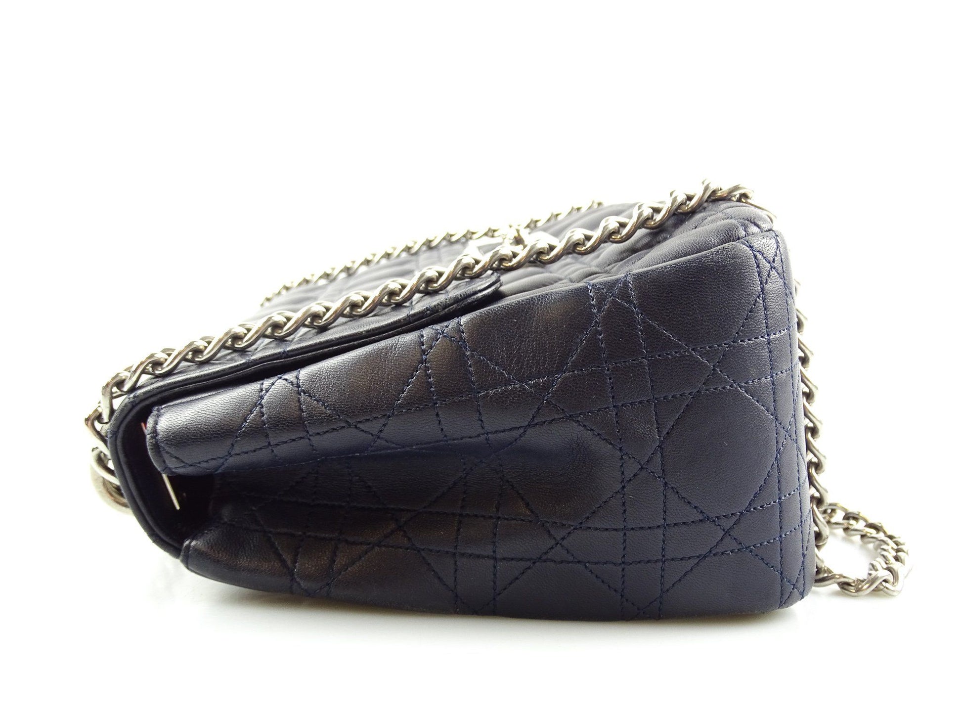 Dior Cannage Large Navy Miss Dior Flap Chain Bag Bags Dior