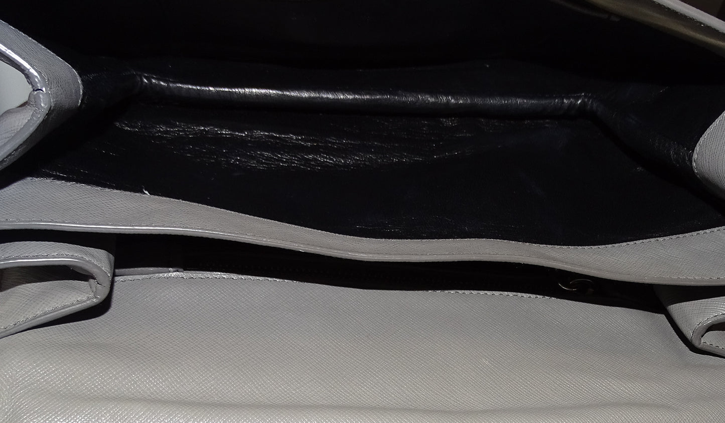 Prada Saffiano Soft Sound Bag Grey