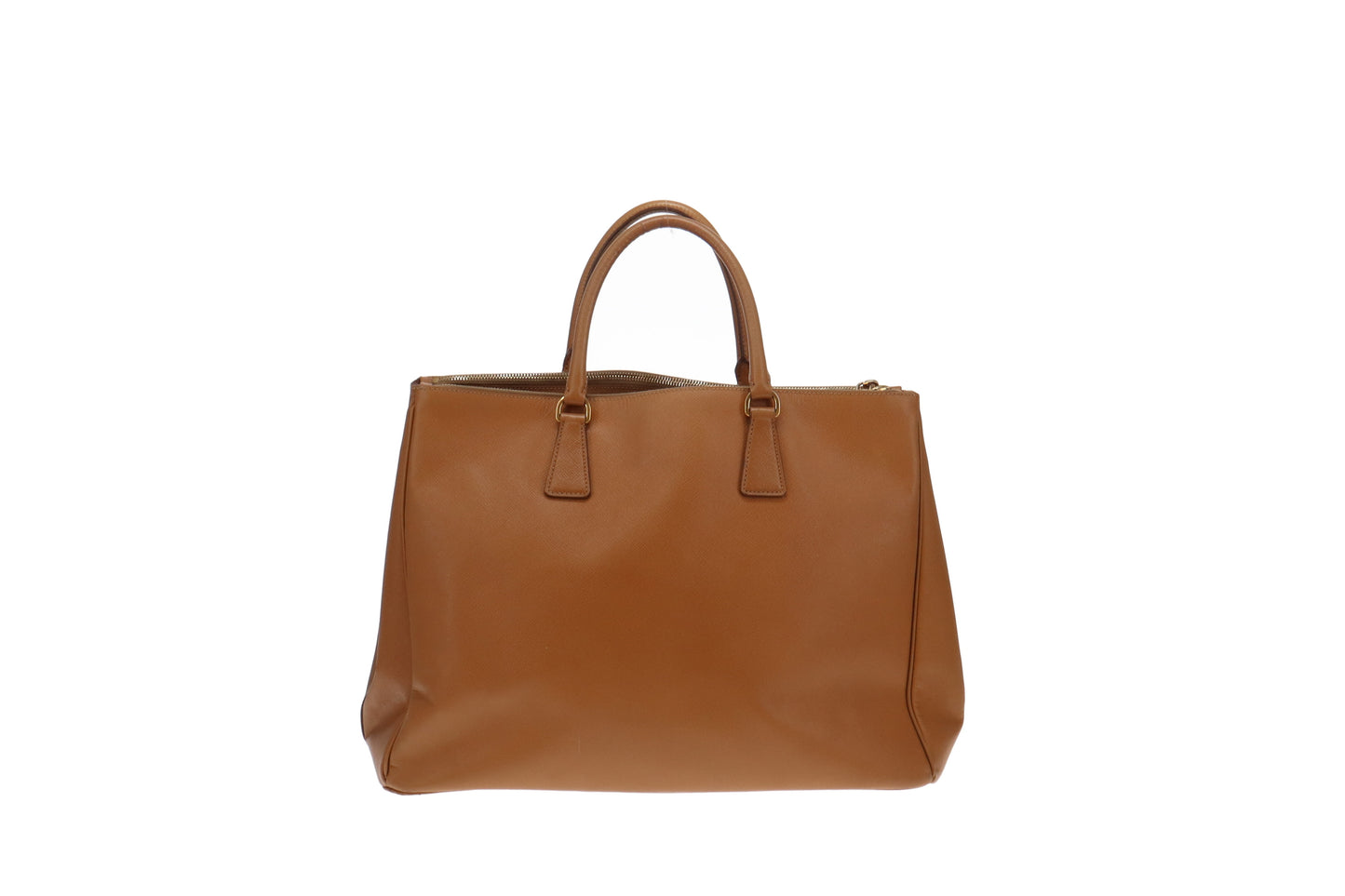 Prada Tan Saffiano Large Galleria Double Zip Tote