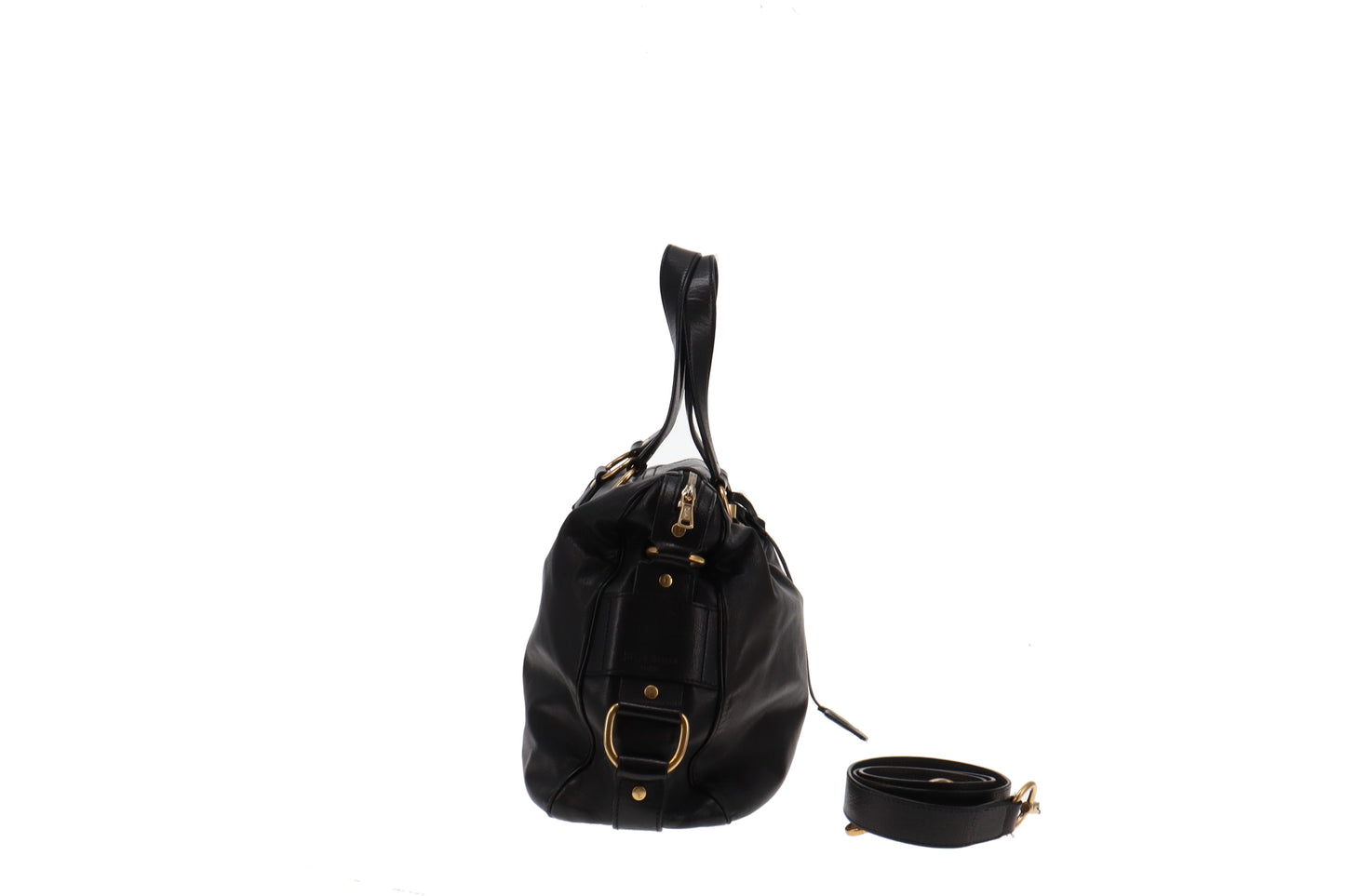 Saint Laurent Black Leather Muse Messenger With Strap