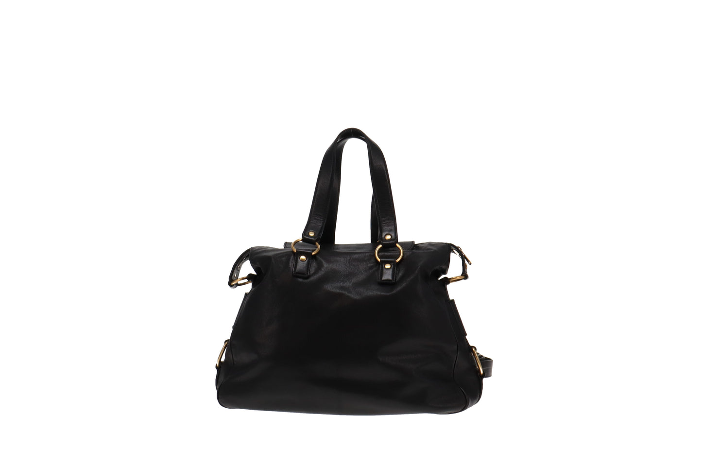 Saint Laurent Black Leather Muse Messenger With Strap