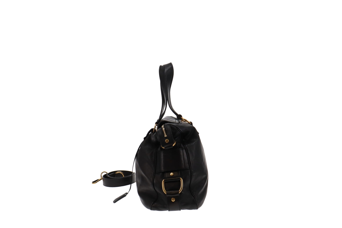 Saint Laurent Black Leather Muse Messenger With Strap