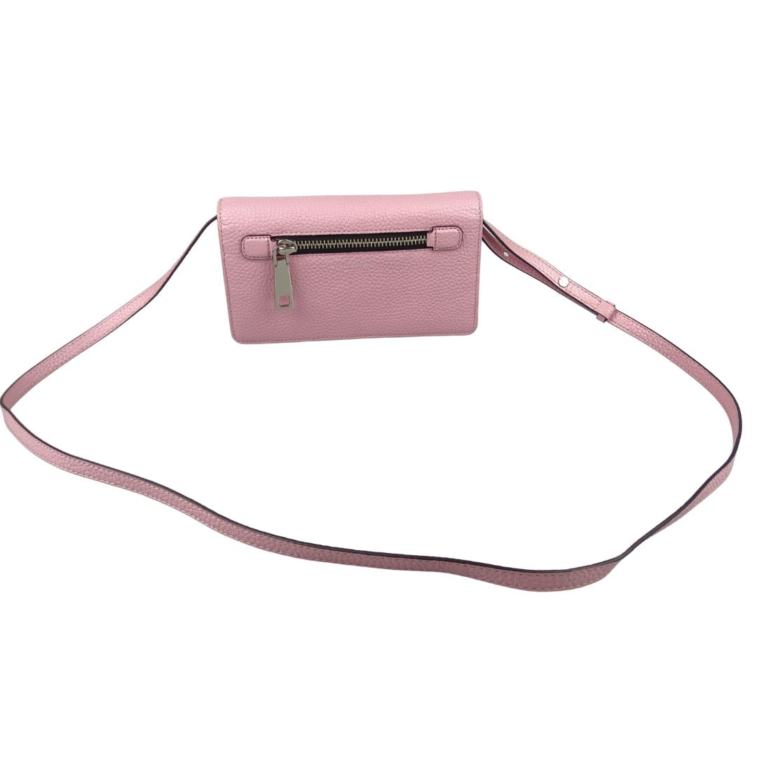 Marc Jacobs Gotham Pebbled Leather Soft Pink Wallet On Strap Bags Marc Jacobs