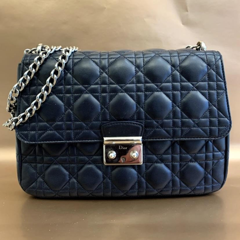 Dior Cannage Large Navy Miss Dior Flap Chain Bag Bags Dior