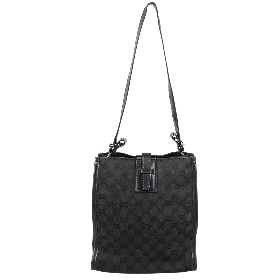 Gucci Vintage Black GG Short Strap Shoulder Bag Bags Gucci