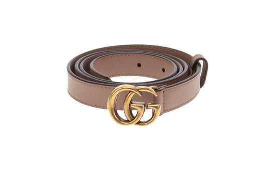 Gucci Rose Beige Thin Marmont Belt 90cm
