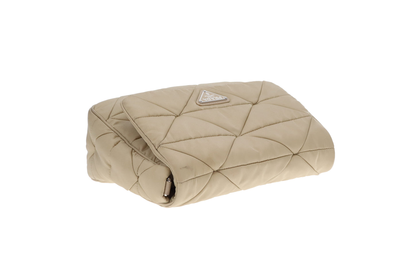 Prada Beige Quilted ReNylon Re-Edition Flap Bag