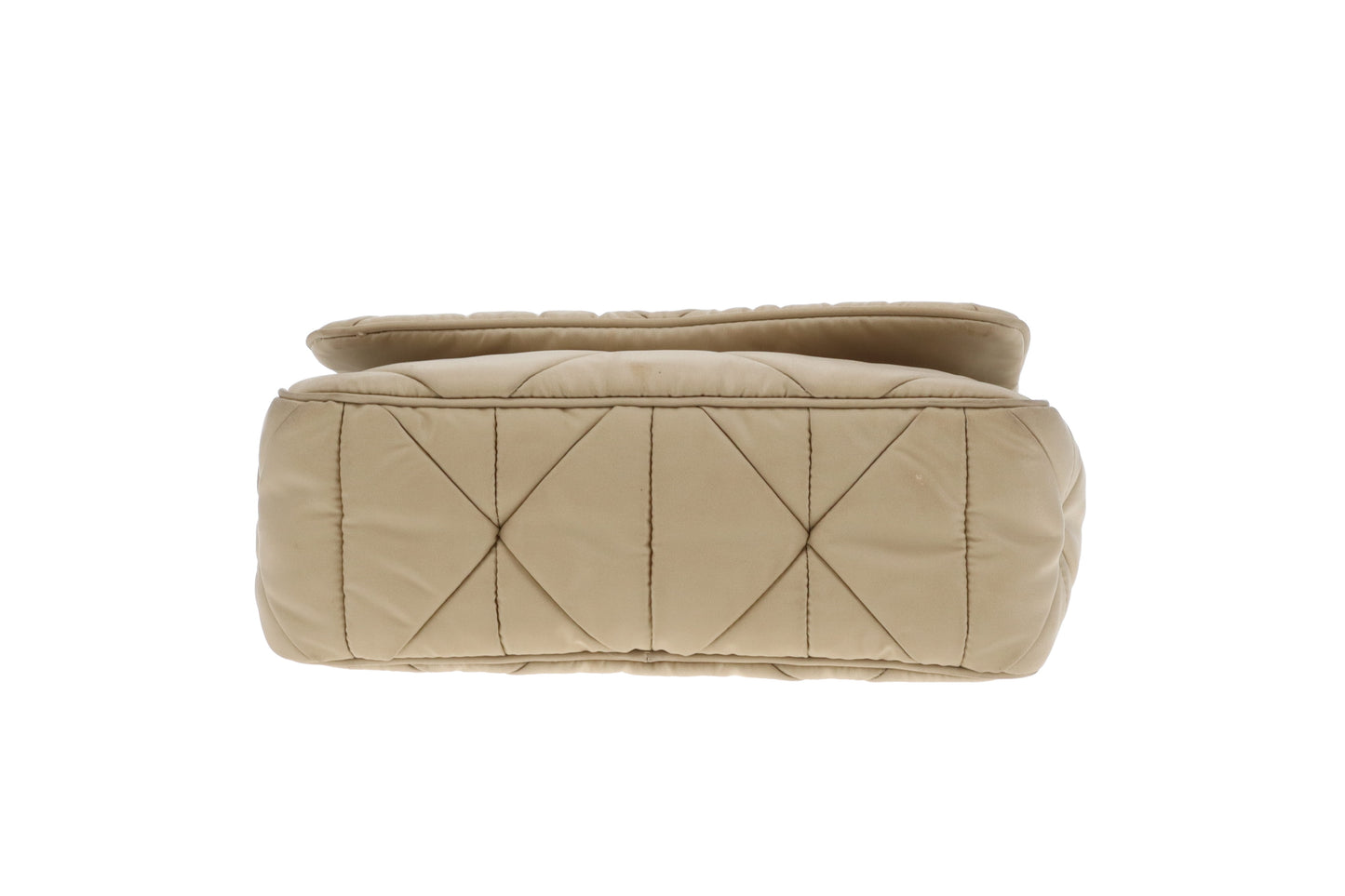 Prada Beige Quilted ReNylon Re-Edition Flap Bag