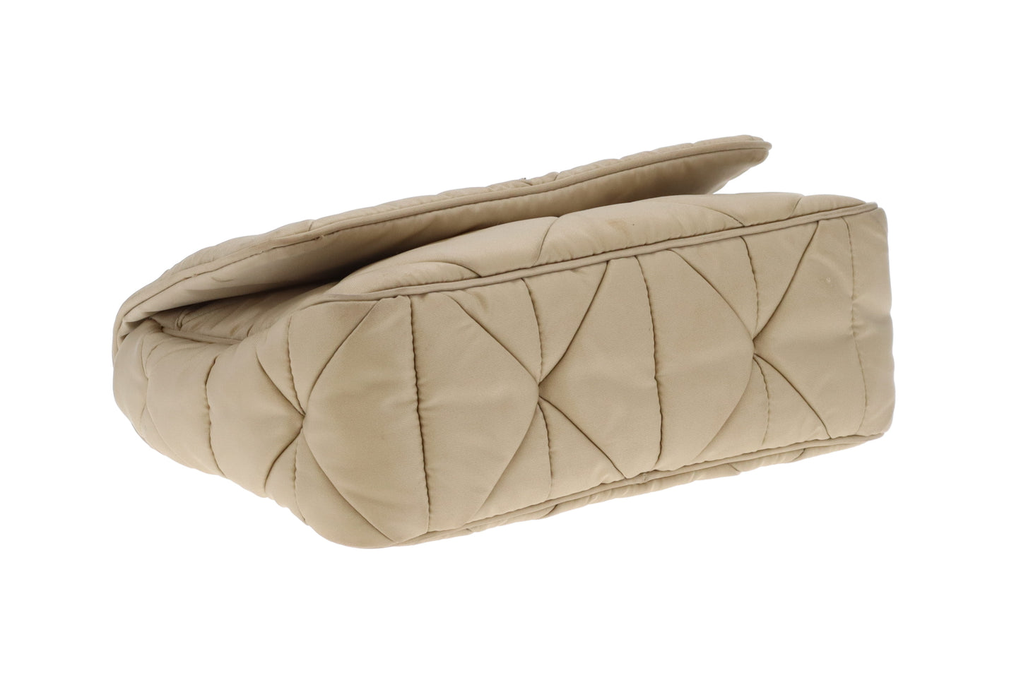 Prada Beige Quilted ReNylon Re-Edition Flap Bag