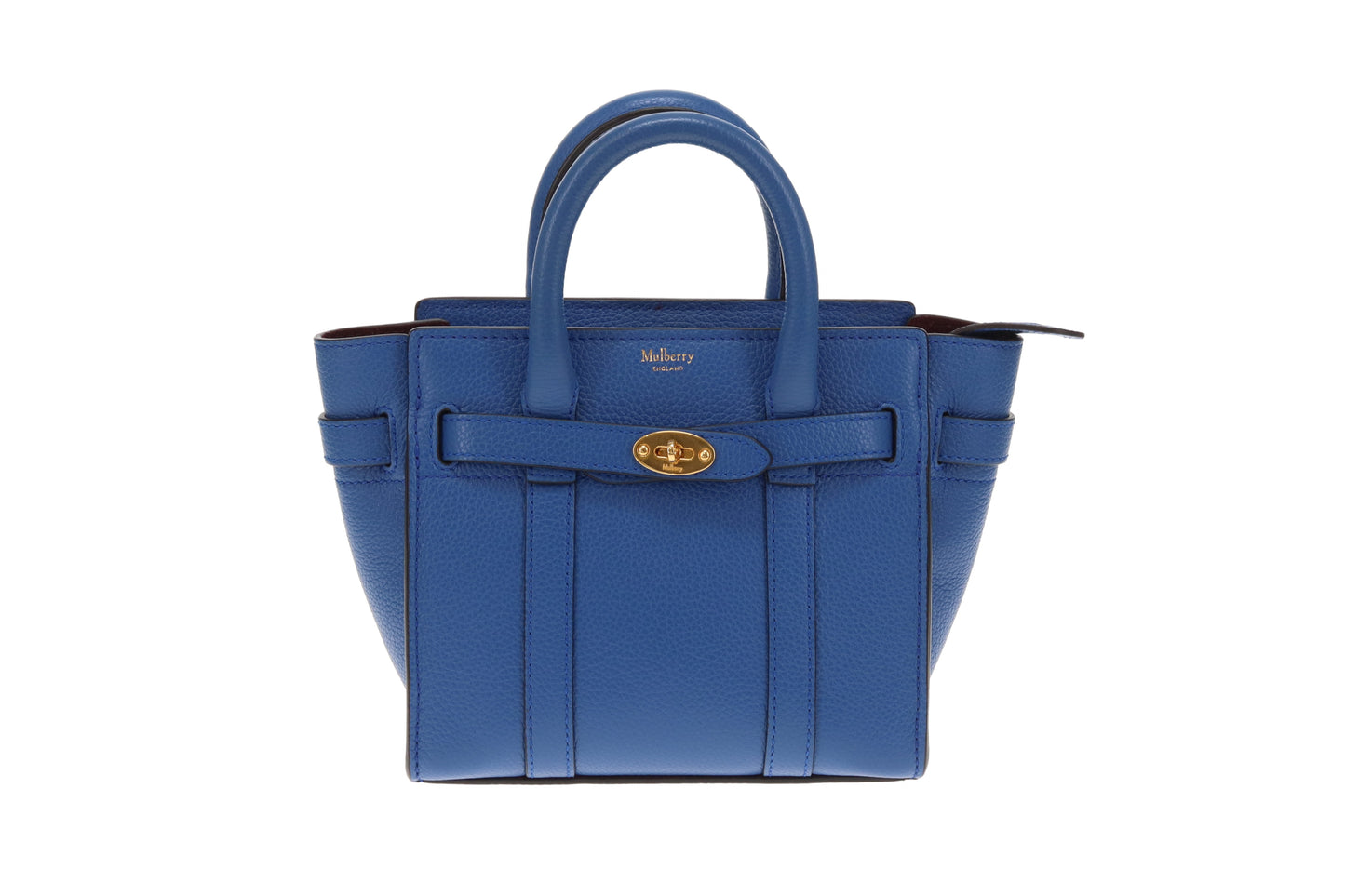 Mulberry Zipped Bayswater Micro In Porcelain Blue