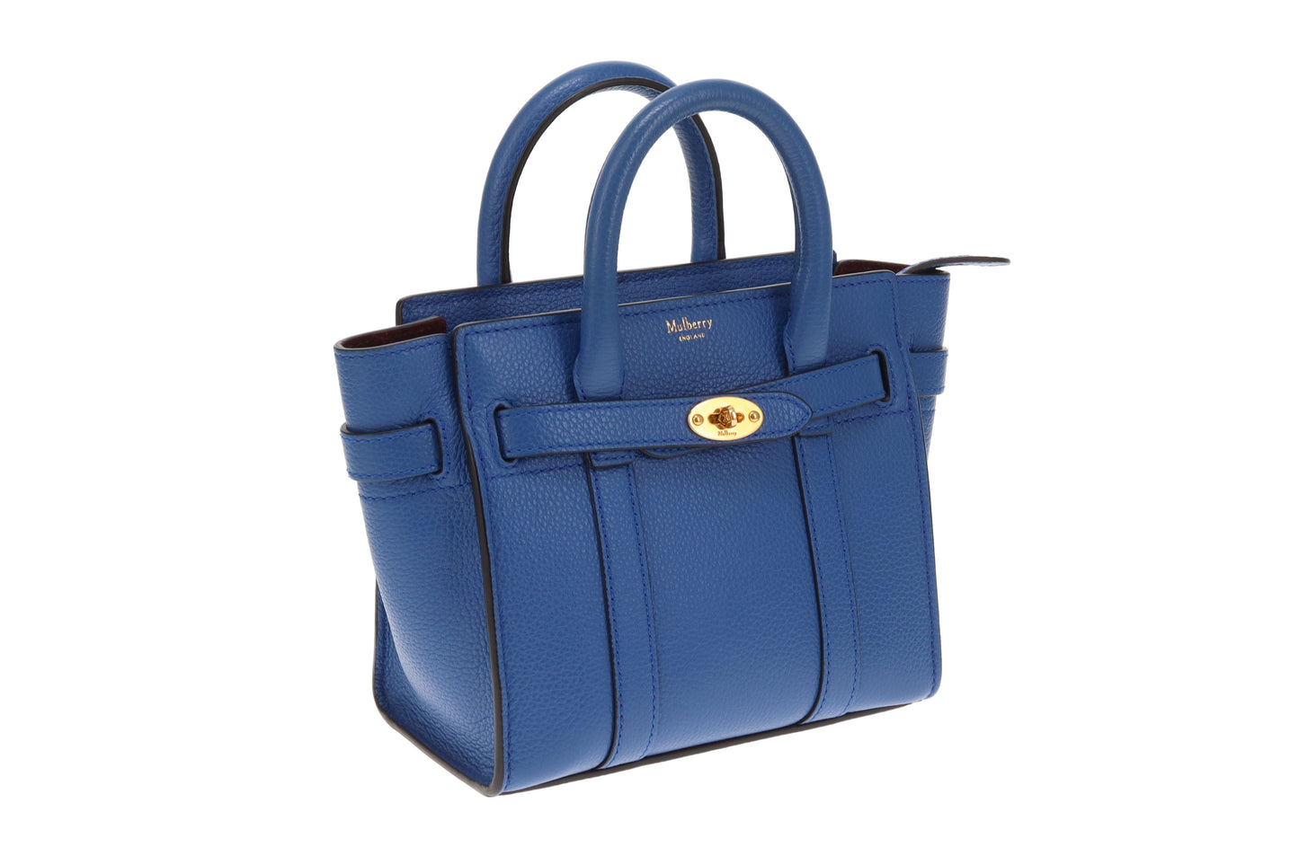 Mulberry Zipped Bayswater Micro In Porcelain Blue