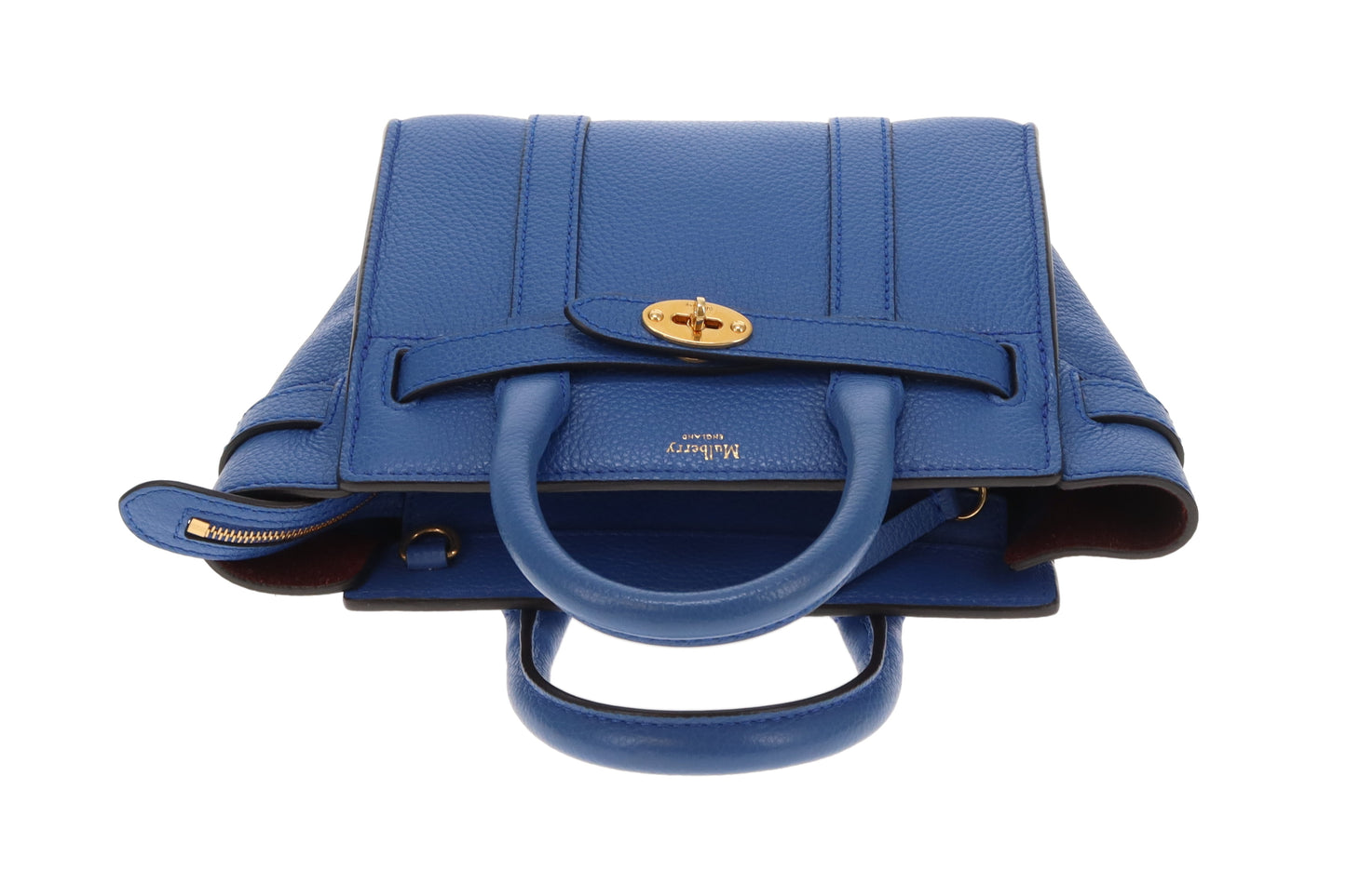 Mulberry Zipped Bayswater Micro In Porcelain Blue