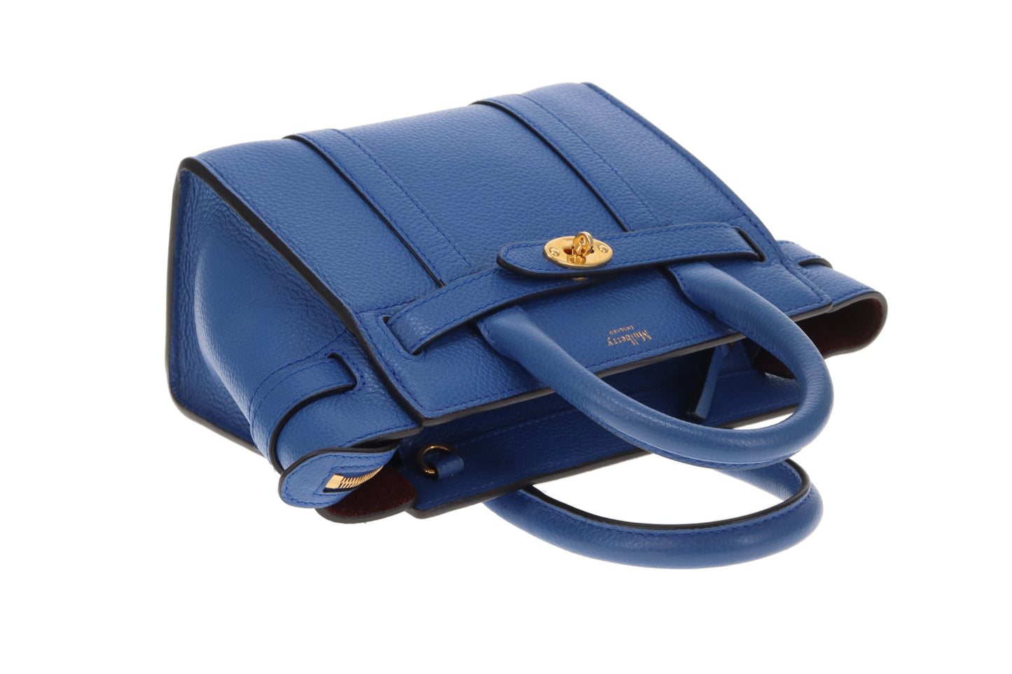 Mulberry Zipped Bayswater Micro In Porcelain Blue