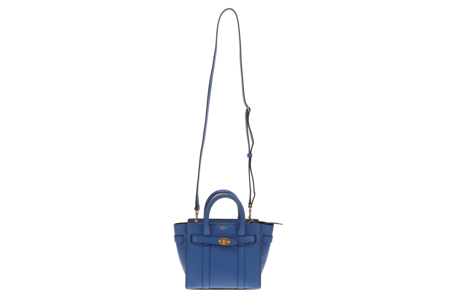 Mulberry Zipped Bayswater Micro In Porcelain Blue