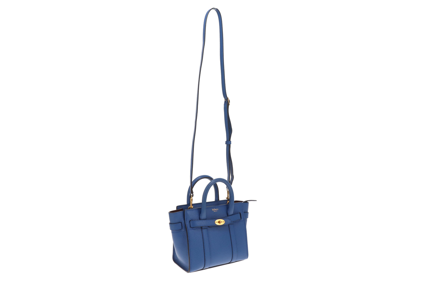Mulberry Zipped Bayswater Micro In Porcelain Blue