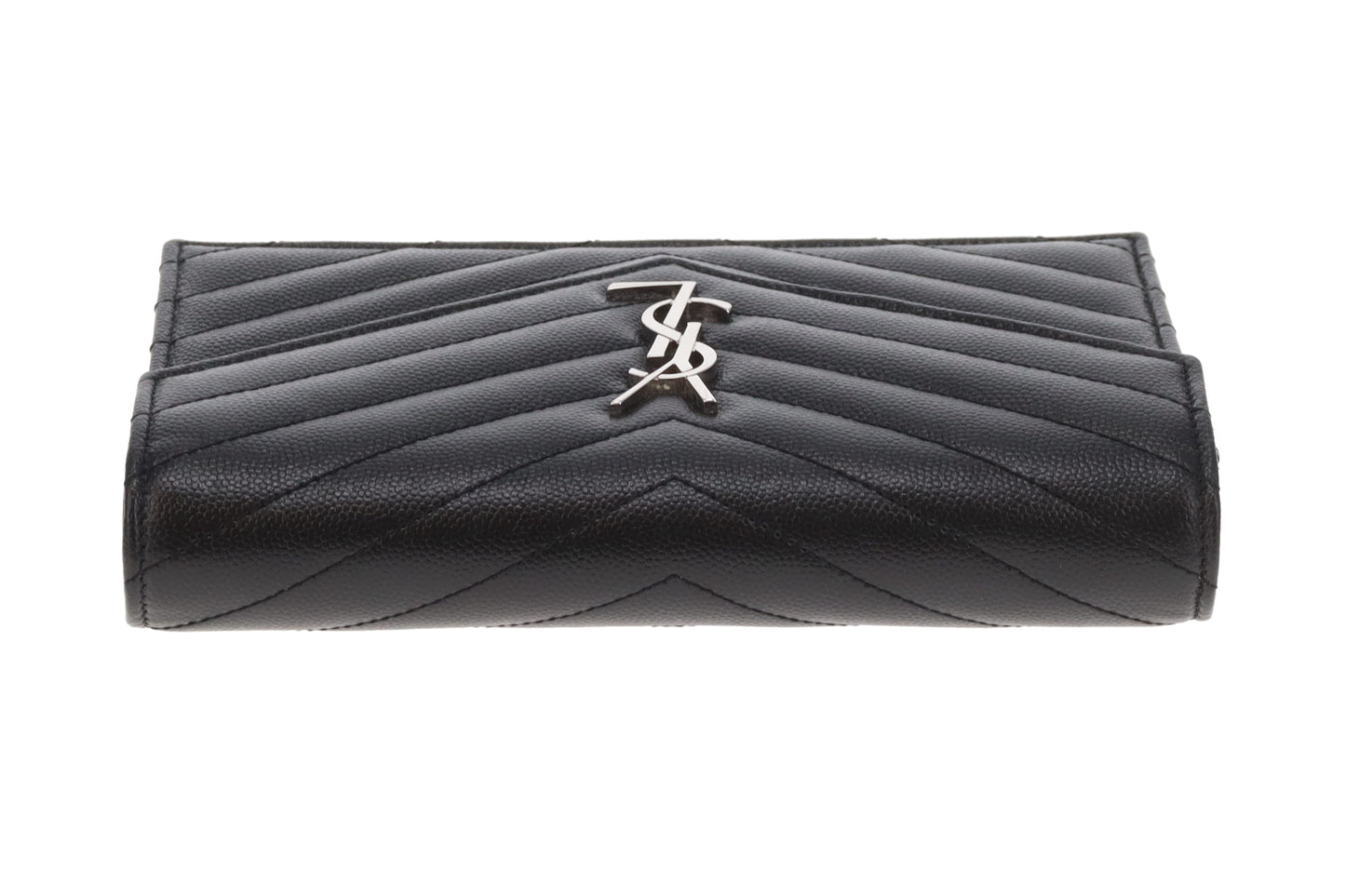 Saint Laurent Cassandra Envelope Wallet on Chain Black SHW 2022