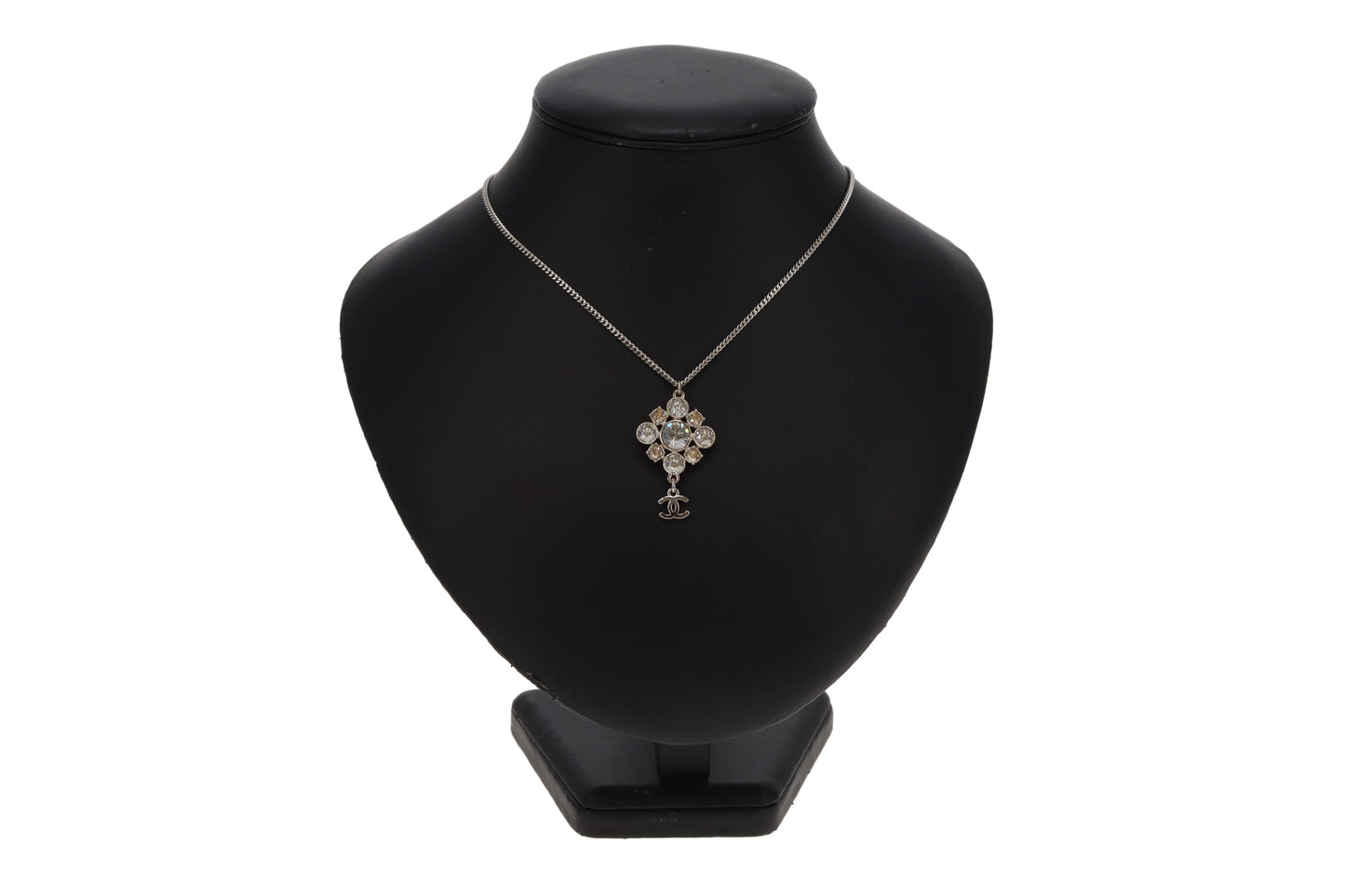 Chanel Crystal & Brown Strass Pendant On Chain 13V