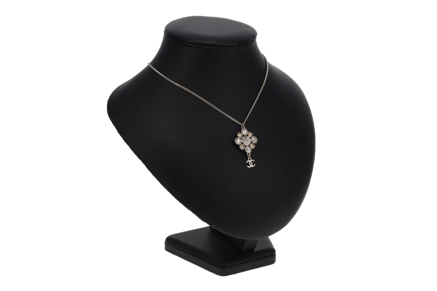 Chanel Crystal & Brown Strass Pendant On Chain 13V