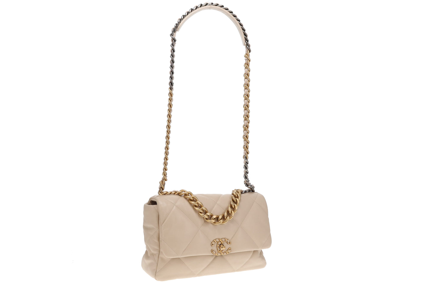 Chanel Beige Medium Chanel 19 2020