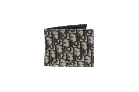 Dior Beige And Black Dior Oblique Jacquaard Wallet