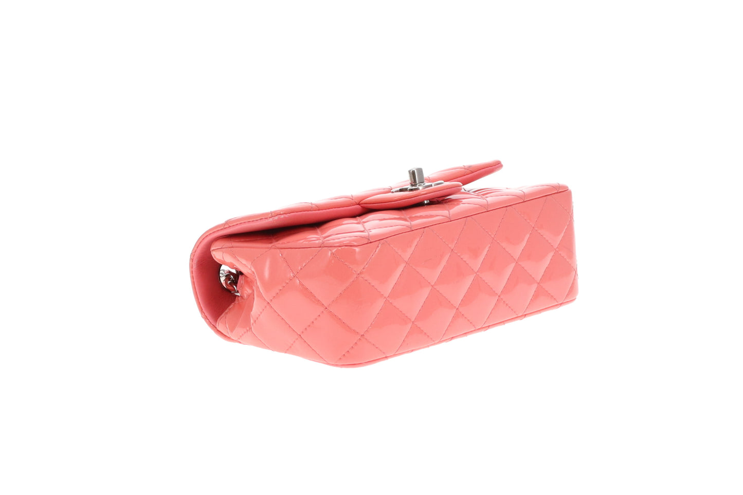 Chanel Classic Mini Rectangle Flap Pink Patent SHW 2015/16