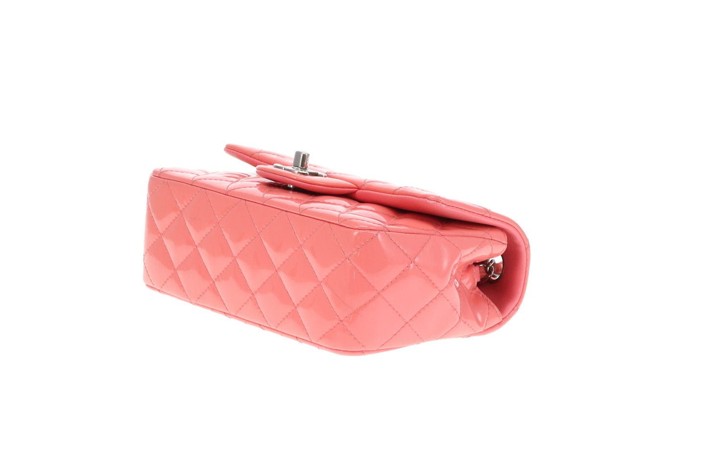 Chanel Classic Mini Rectangle Flap Pink Patent SHW 2015/16