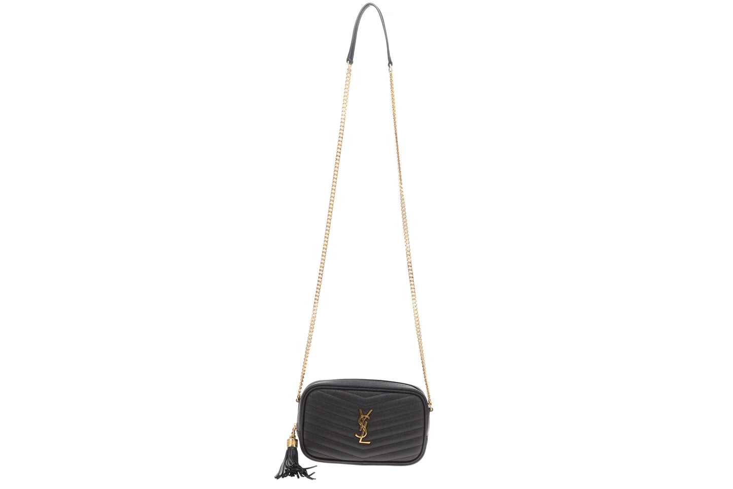 Saint Laurent Lou Camera Bag Mini Black GHW 2023