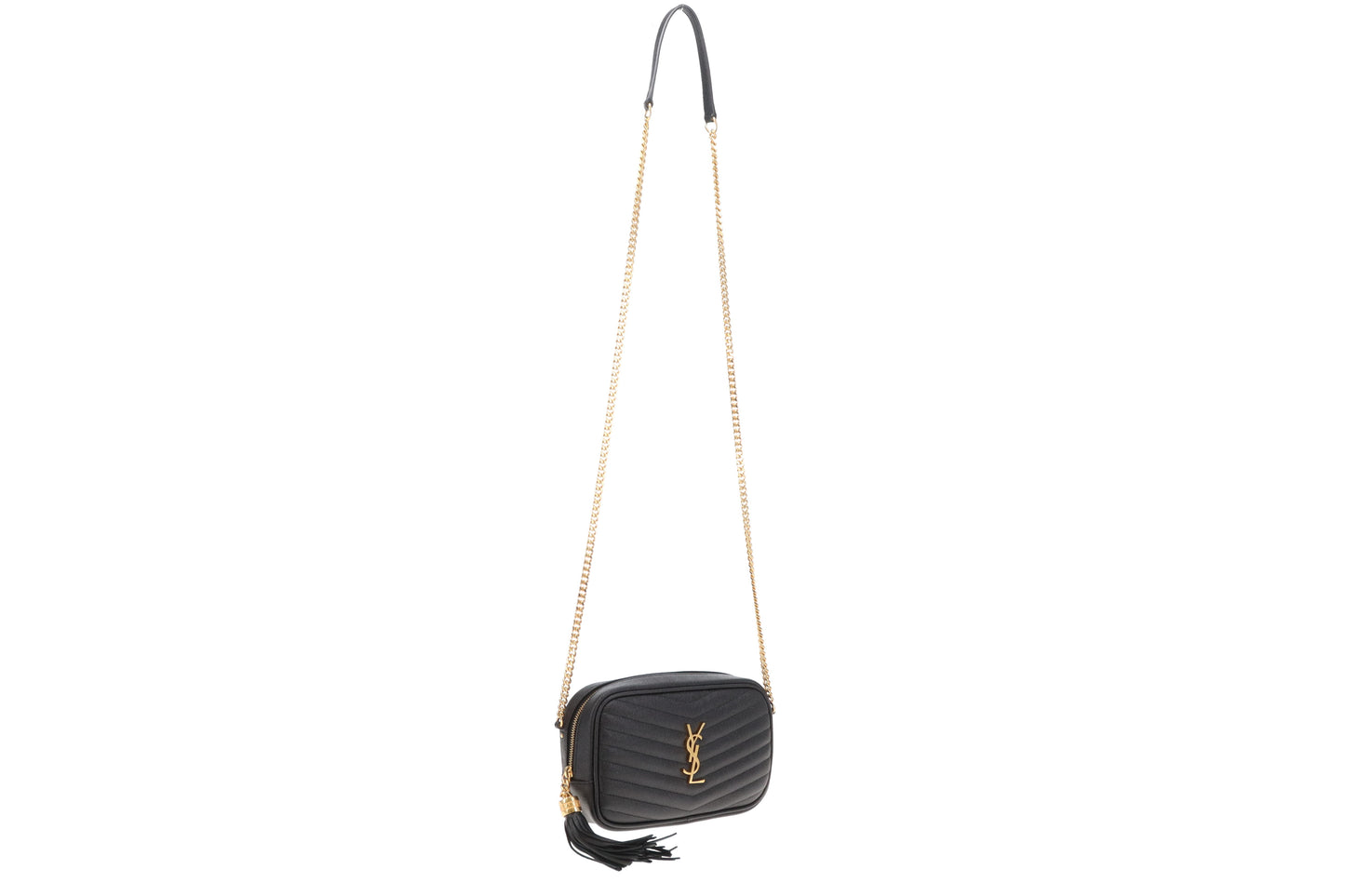 Saint Laurent Lou Camera Bag Mini Black GHW 2023