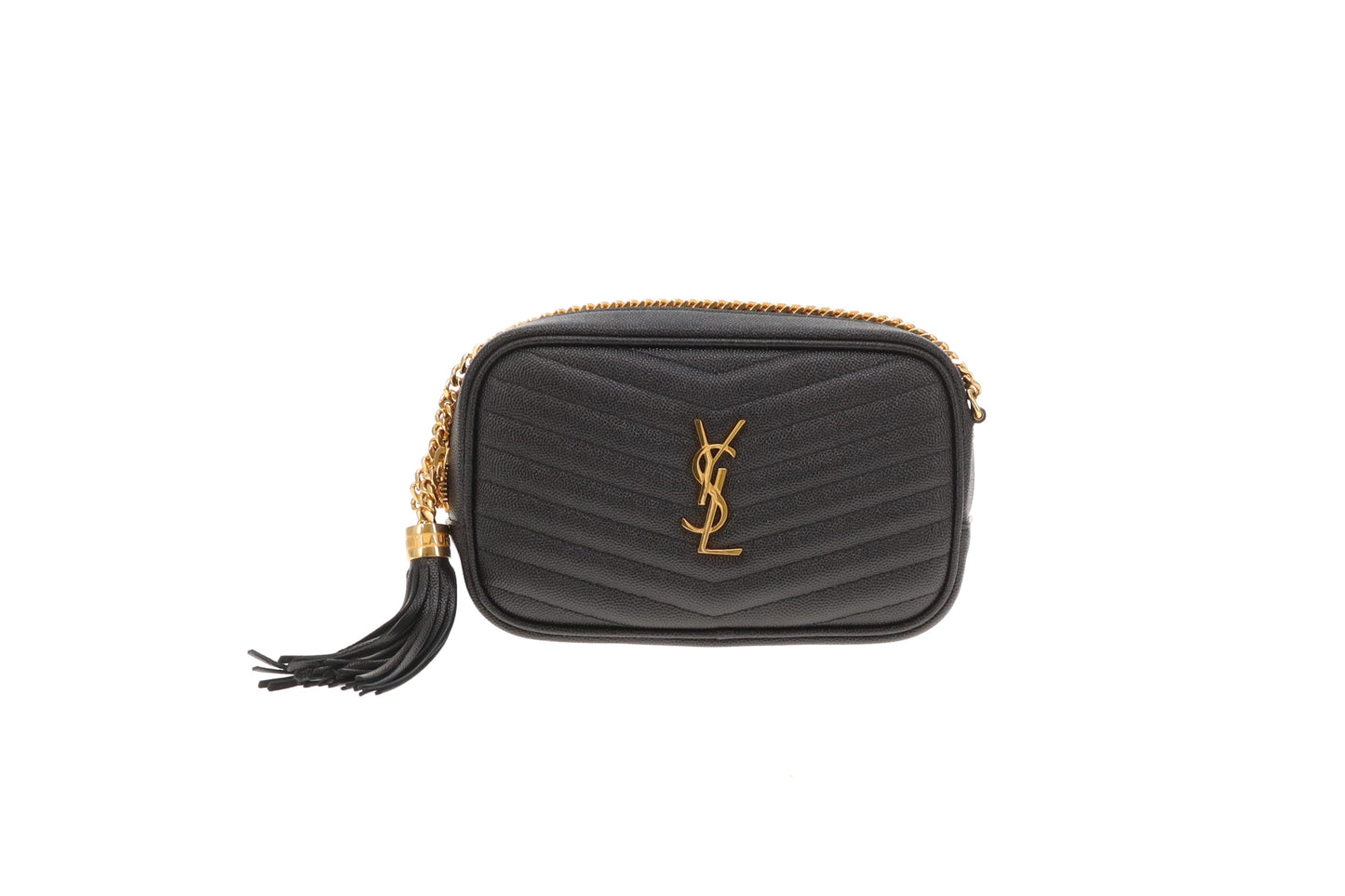 Saint Laurent Lou Camera Bag Mini Black GHW 2023