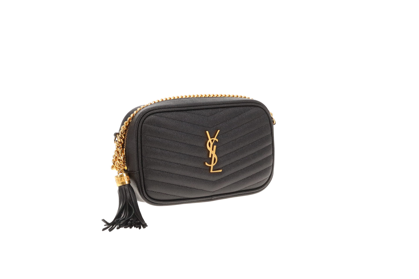 Saint Laurent Lou Camera Bag Mini Black GHW 2023