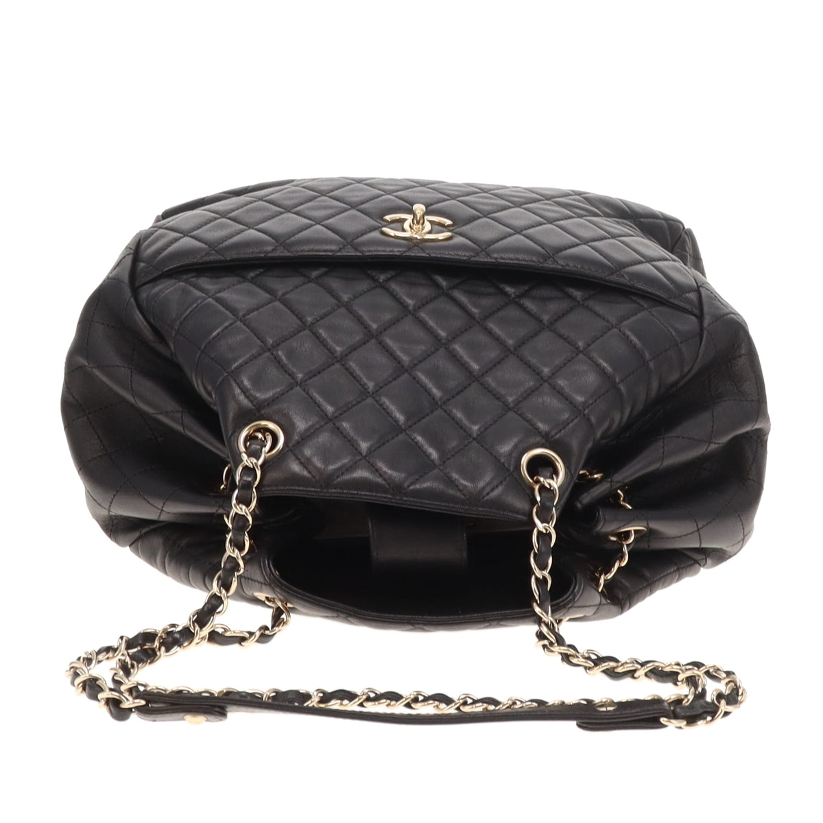 Chanel Drawstring Bucket Bag Black Lambskin GHW 2016/17