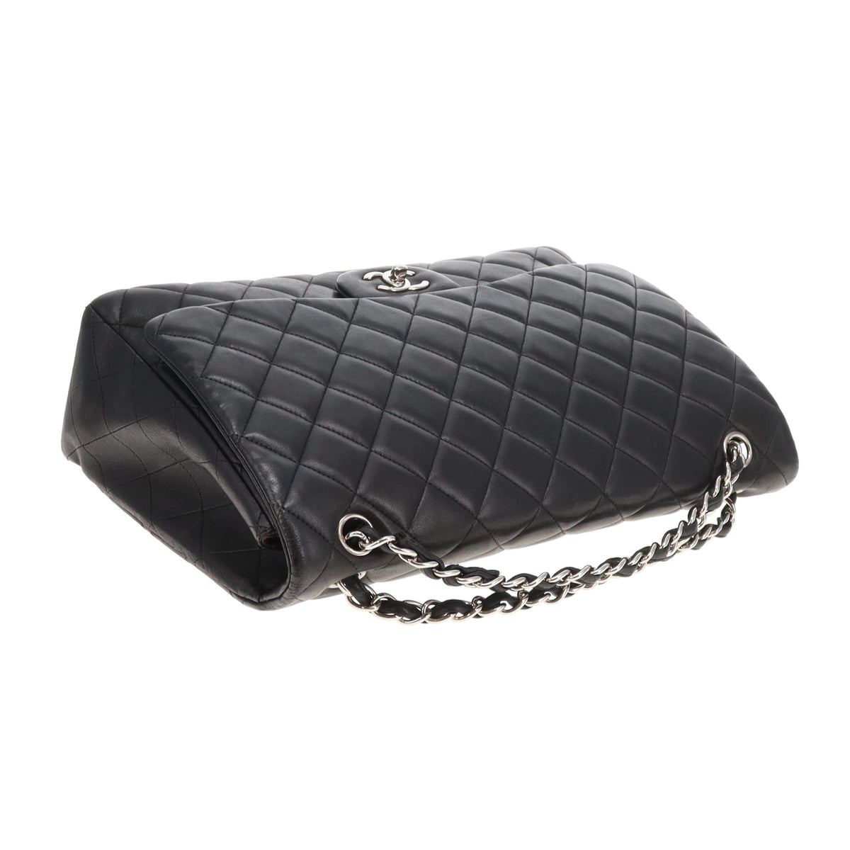 Chanel Classic Single Flap Maxi Black Lambs SHW 2011