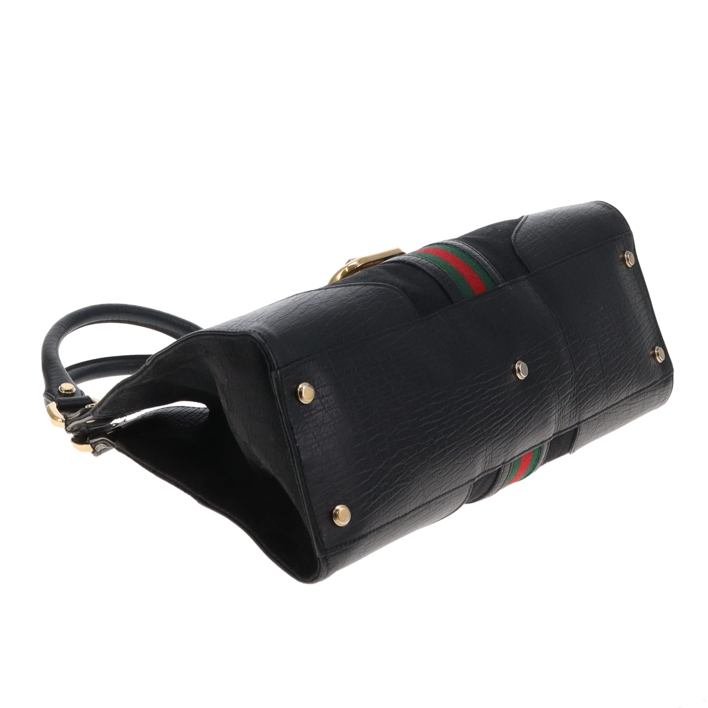 Gucci Junco Shoulder Bag Black GG Canvas and Web