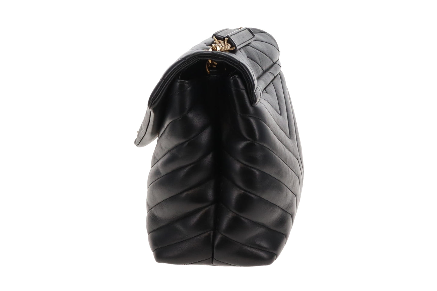 Saint Laurent Lou Lou Medium Black With Antiqued Gold Hardware