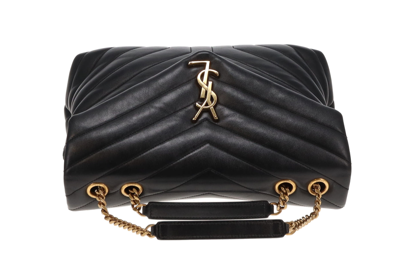 Saint Laurent Lou Lou Medium Black With Antiqued Gold Hardware