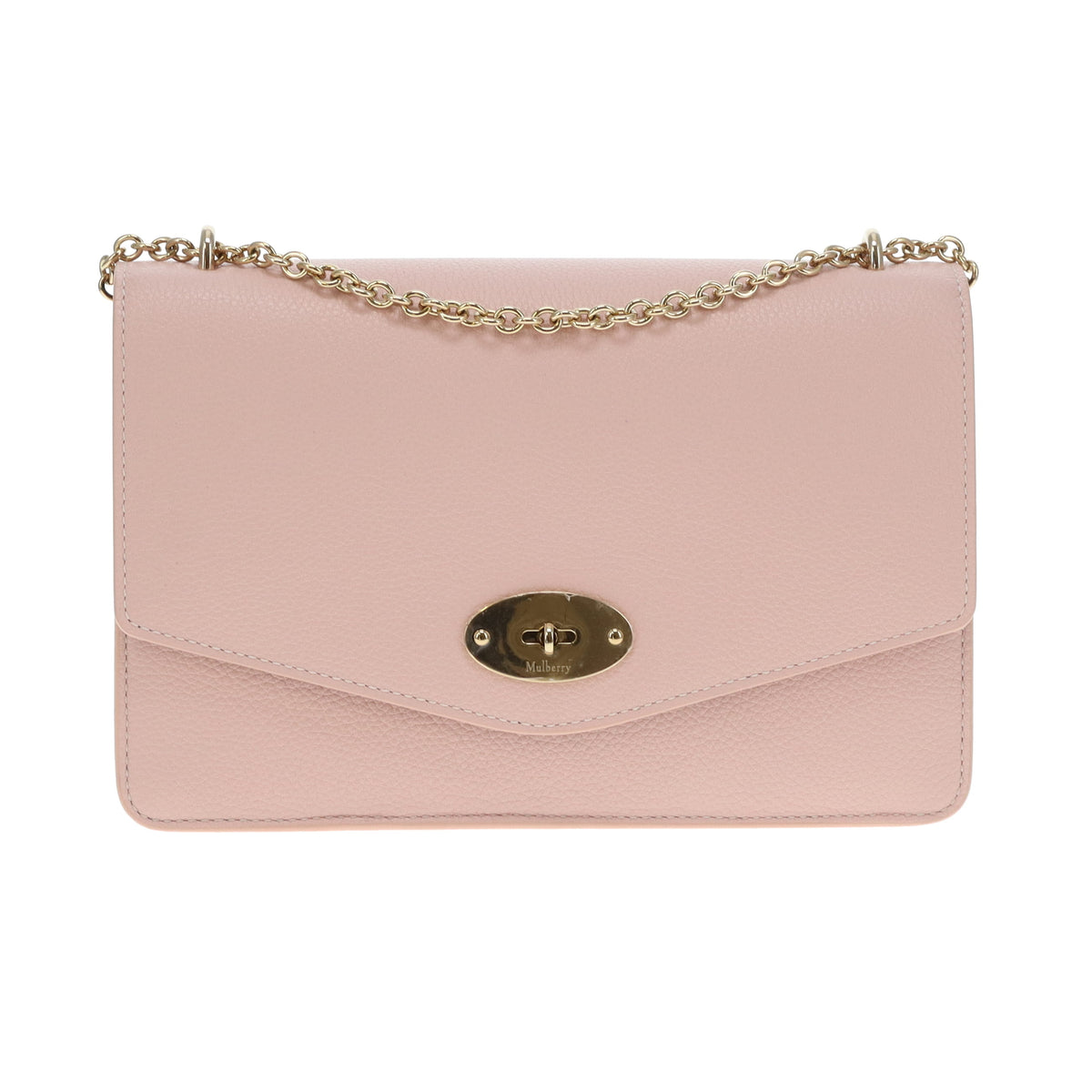 Mulberry Darley Powder Pink Classic Grain Gold HW