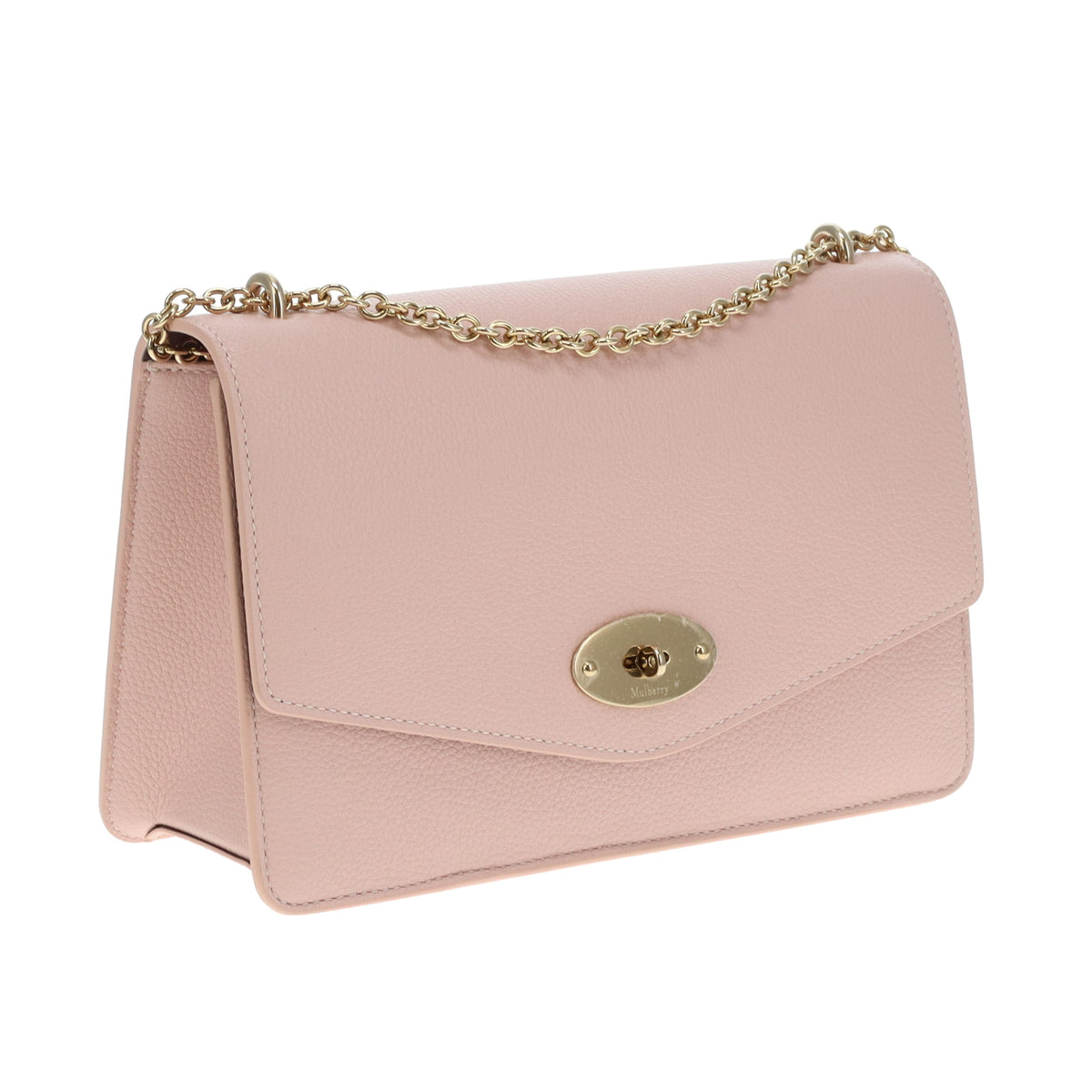 Mulberry Darley Powder Pink Classic Grain Gold HW