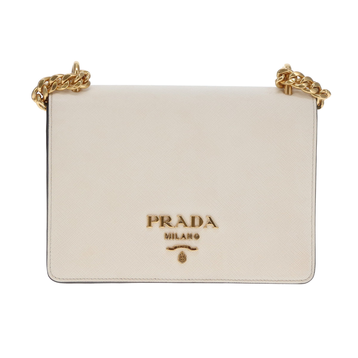 Prada Chain Shoulder Bag Black/White