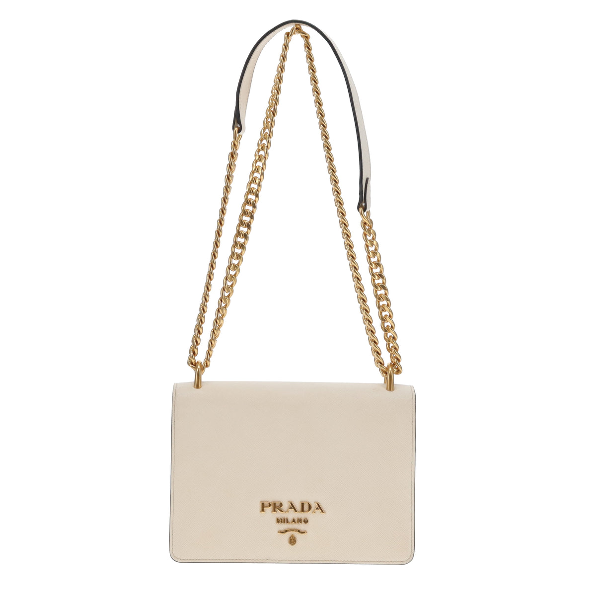 Prada Chain Shoulder Bag Black/White