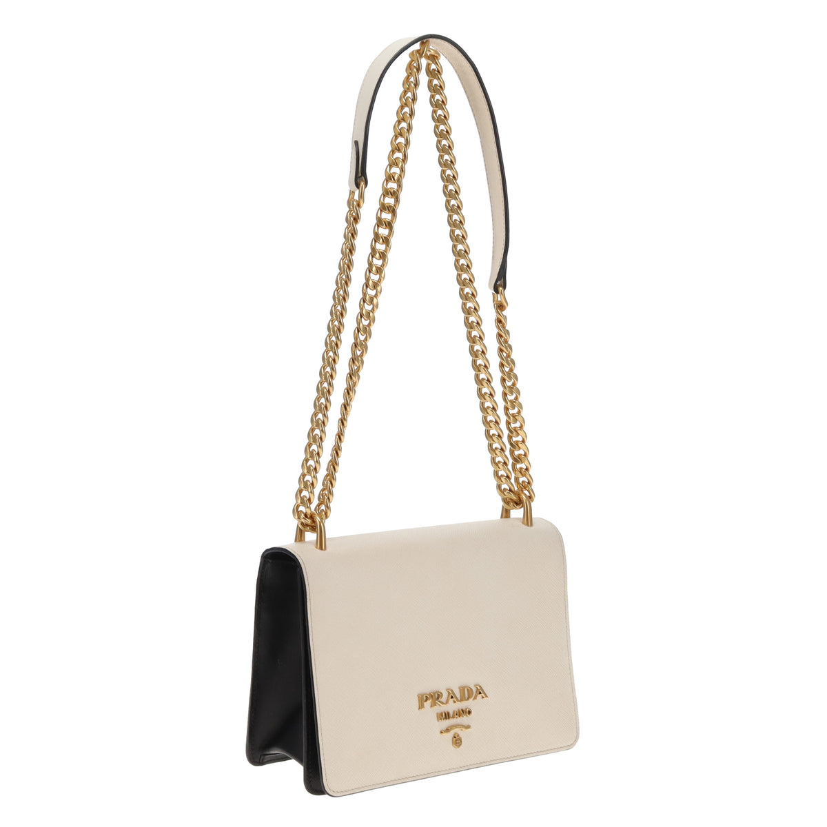 Prada Chain Shoulder Bag Black/White