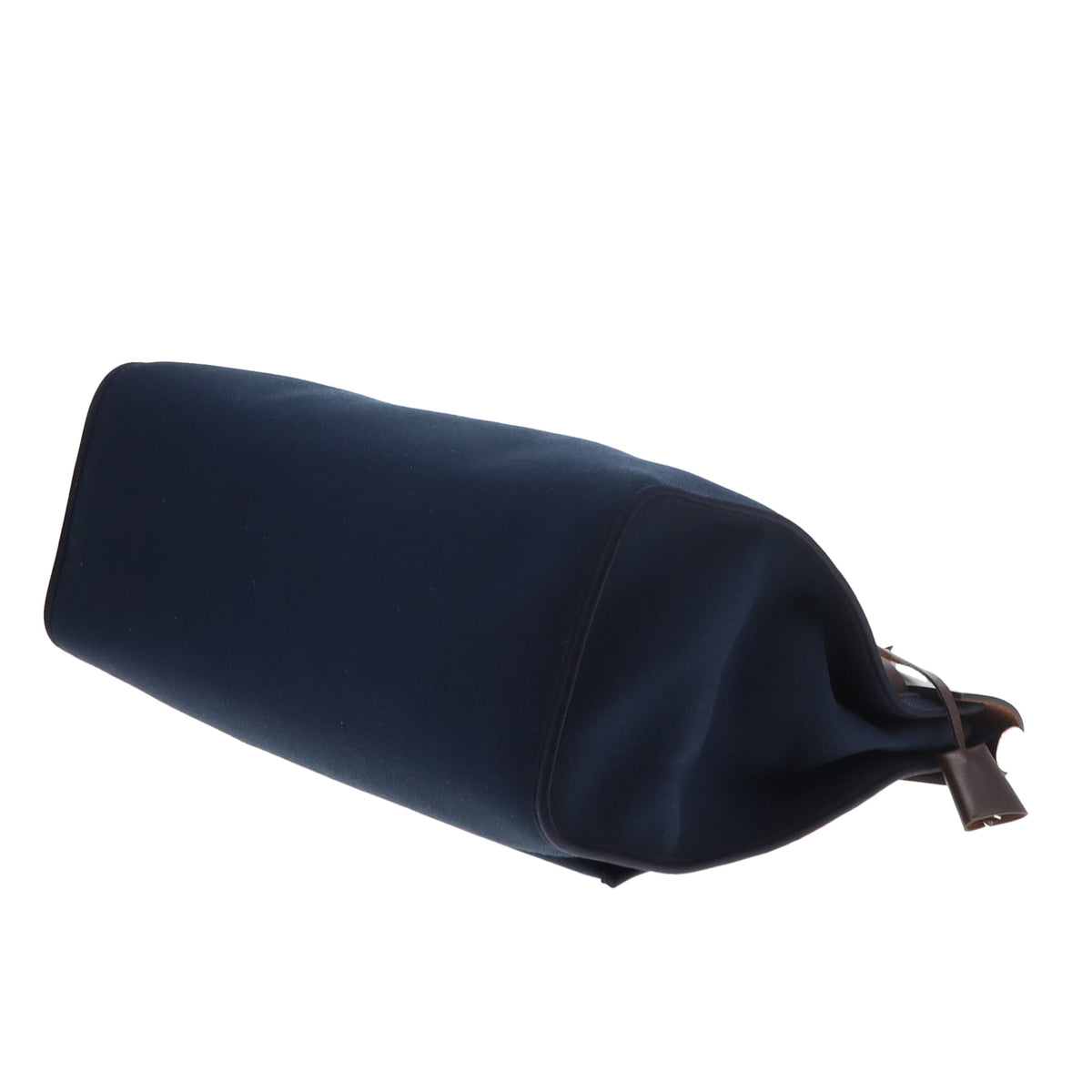 Hermes Herbag 39 Zip In Terre Vache Hunter Leather & Navy Canvas