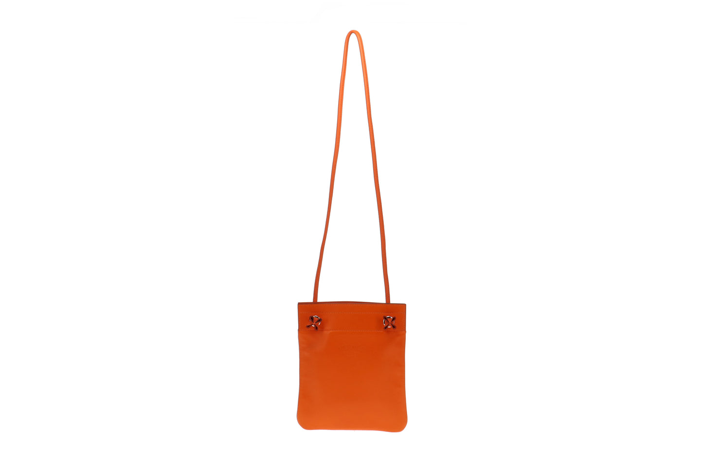 Hermes Orange H Milo Lambskin Mini Aline Crossbody Bag 2019