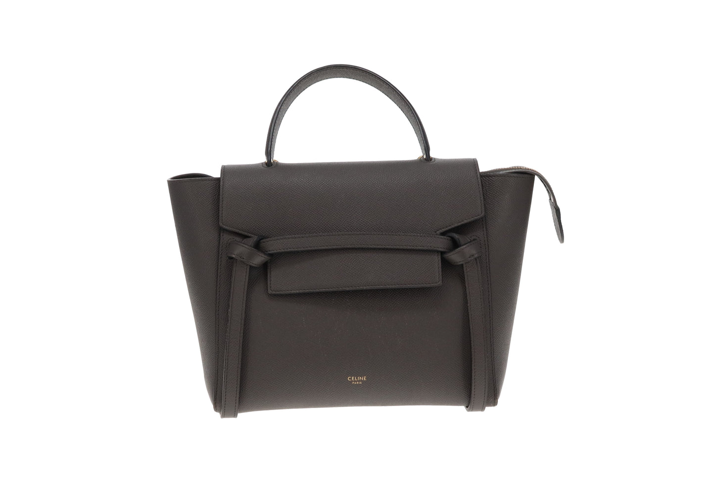 Celine Belt Bag Micro Grey Grained Calfskin 2022 (Includes added Celine Logo Strap)